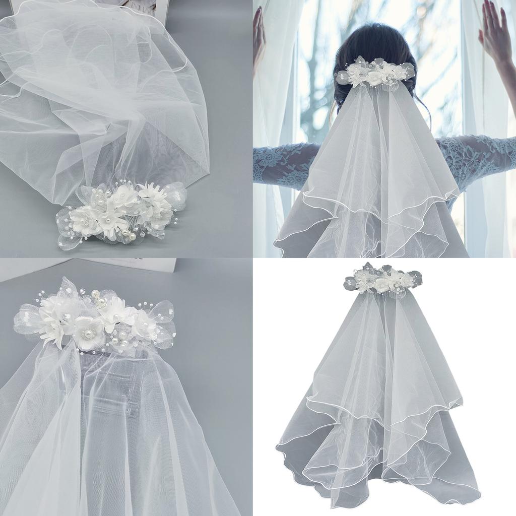 Elegant Bridal Veil With Comb Double Layer Veil Bridal Headpiece Wedding Accessory Fashionable Wedding Veil