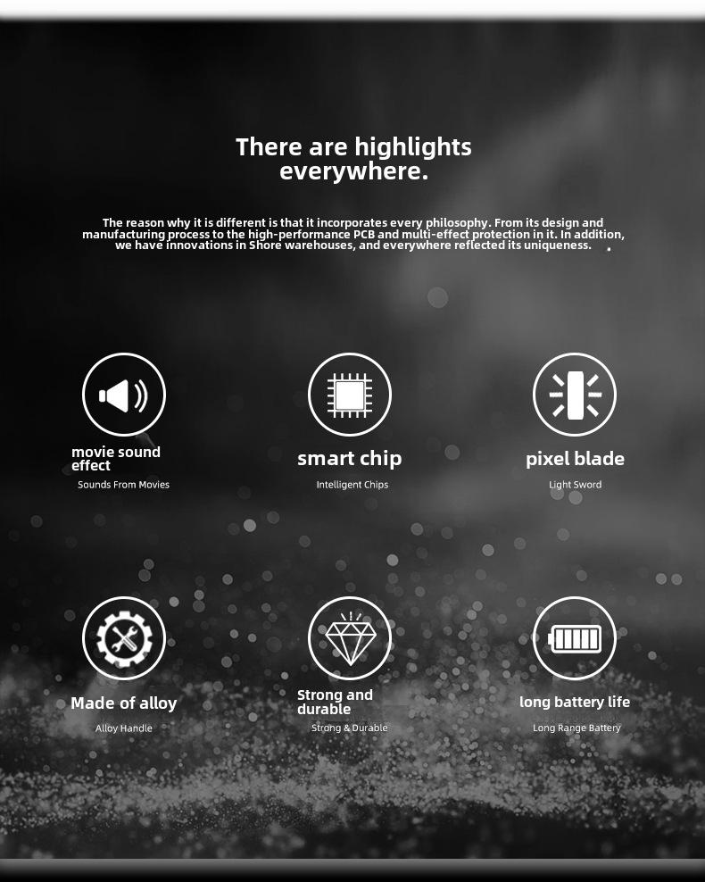 Светящийся металлический пиксельный сплав лазерный меч: Перезаряжаемая игрушка и подарок 2 в 1