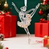 3D Acrylic Christmas Ornaments Transparent Sequin Acrylic Christmas Tree Hanging Decoration Snowflake Pendant for Xmas Decor