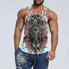 Трендовая мужская майка без рукавов большого размера с 3D-принтом «Кошмар скелета»