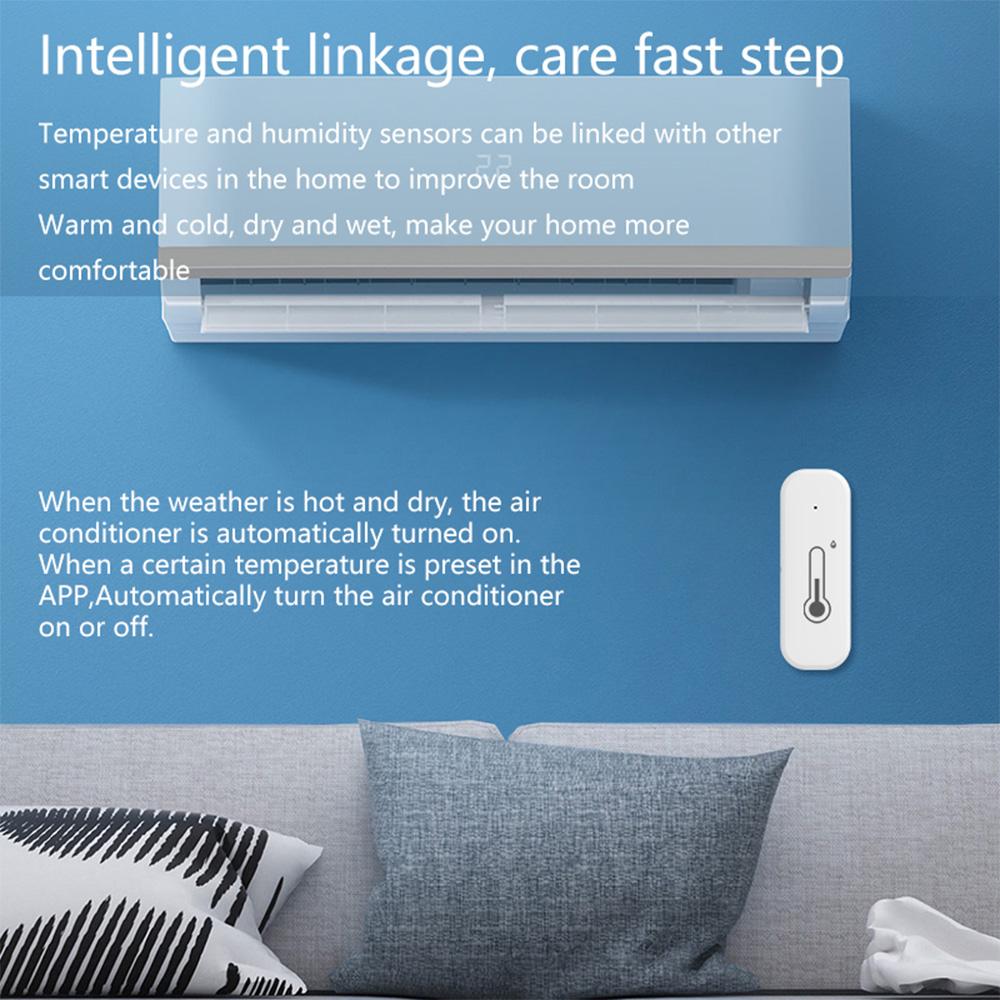 Датчик температуры и влажности Wi-Fi, приложение Tuya, умное управление, устройство для обмена напоминаниями на мобильном телефоне