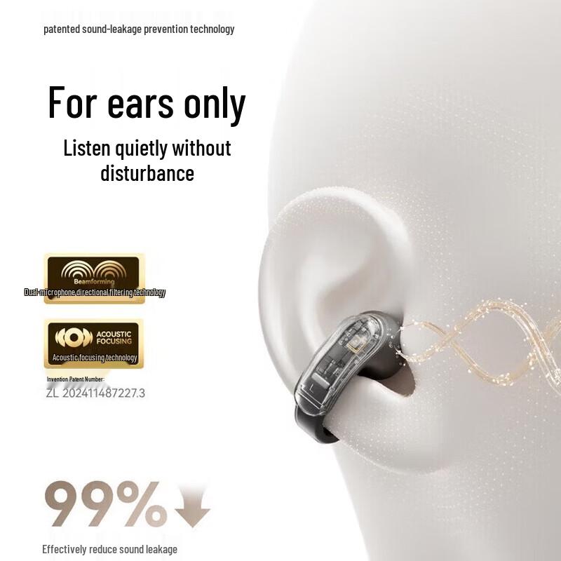 Saina S9S AI Клипса для уха с открытым ухом Bluetooth-гарнитура