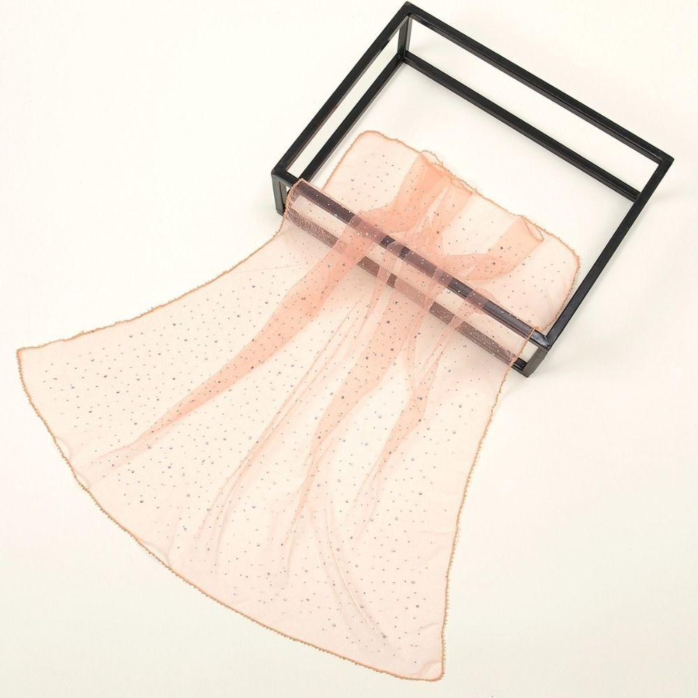 Sparkle Sparkling Headwrap Sequin Mesh Bandana Versatile Hotfix Rhinestone Square Scarf Female Use
