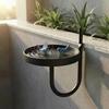 Vintage Style Wall Mounted Bird Feeder Cast Iron Green Plant Shelf Bird Feeding Station Wild Birds