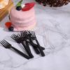 100Pcs/pack Long Handle Fork Reusable Plastic Disposable Forks Party Picnic Pack Tableware Thickening Fine Food Knife