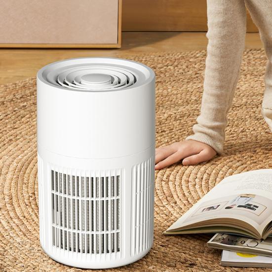Small Air Purifier Wide Coverage Range Energy-saving Low Noise Activated Carbon Filter Compact Air Cleaner Odor Remover
