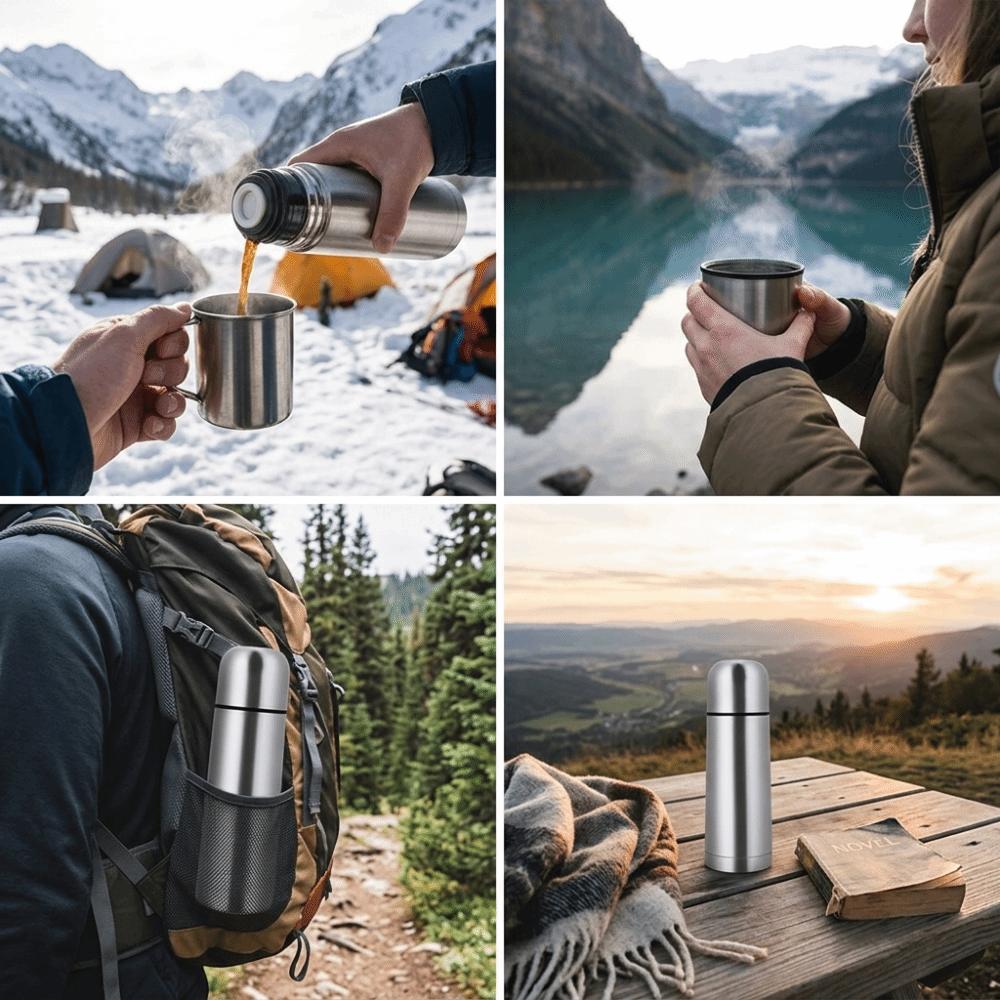 Vacuum Insulation Drinking Mug Multisize Outdoor Mug Easy Clean Insulated Bottle Travel Commuting