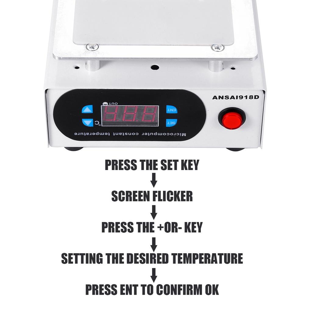 7-дюймовый 220/110 В сепаратор ЖК-экрана, автоматическая нагревательная платформа, машина для ремонта телефона, удаление стекла, гладкая пластина, сепаратор экрана