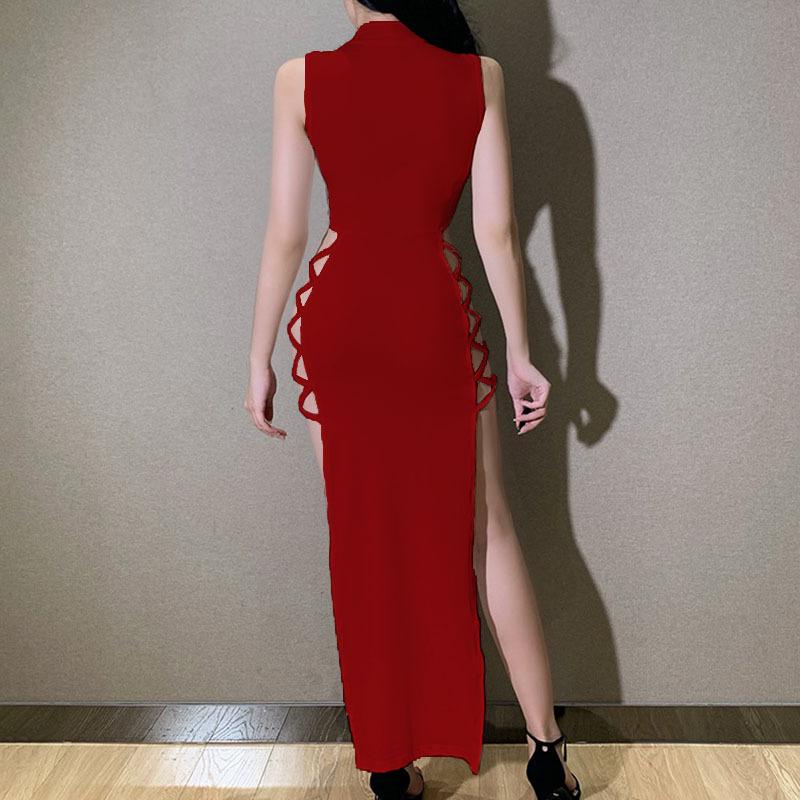 Sexy Sleeveless Bandage Dress For Women Club Party Backless Summer Skinny Elegant Black Tank Dresses