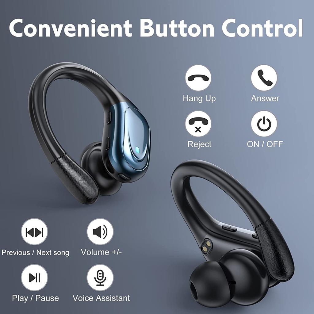 BX17 Bluetooth наушники Tws Ear Hook Bluetooth 5.3 Бег Спорт стерео кнопки управления с микрофоном беспроводные наушники