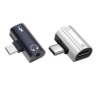 Адаптер USB C на 3,5 мм для наушников и зарядных устройств с 3,5 мм портом для наушников, быстрая зарядка PD60W, дизайн из алюминиевого сплава