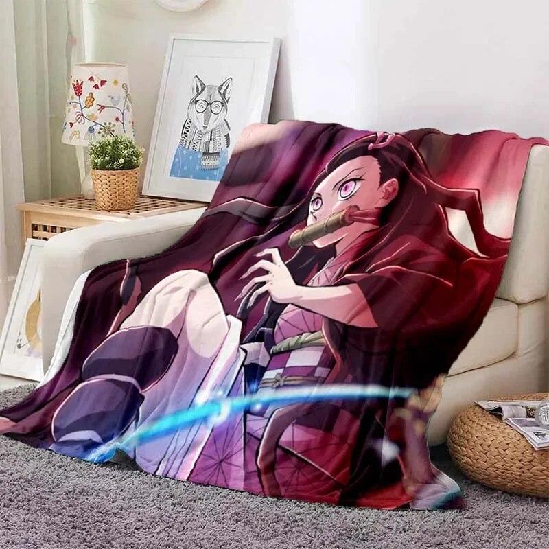 Камадо Незуко Фланелевое одеяло «Убийца демонов» моющийся чехол для дивана походный пикник модные одеяла для отдыха и сна