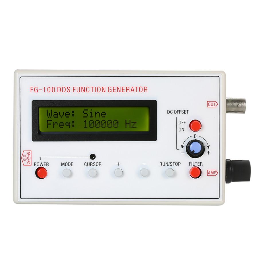 FG-100DDS Function Signal Generator Frequency 1-500KHz Sine+Triangle+Square Wave