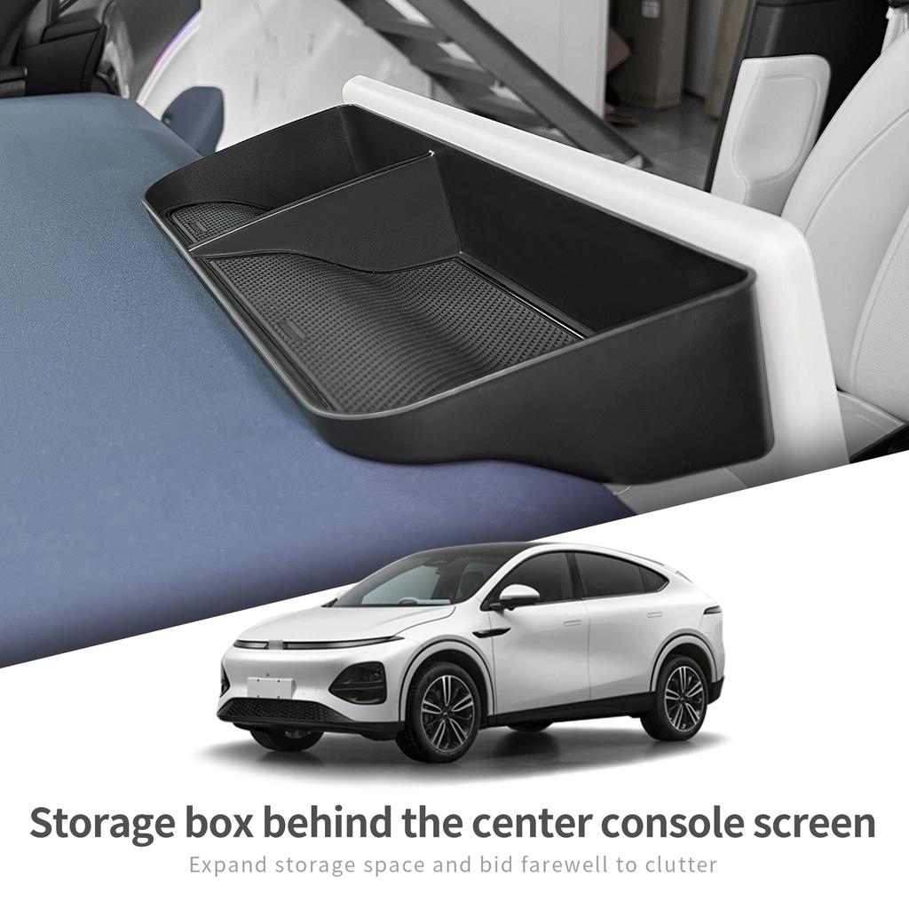 Для Xpeng G6 2025 2025 Поднос на приборную панель автомобиля Скрытый ящик для хранения в центральной консоли за экраном Органайзер для аксессуаров Наведение порядка