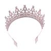 Silver Rose Gold Color Birthday Princess Tiaras Luxury Crystal Crown with Comb Headband for Women Girls Wedding Hair Jewelry