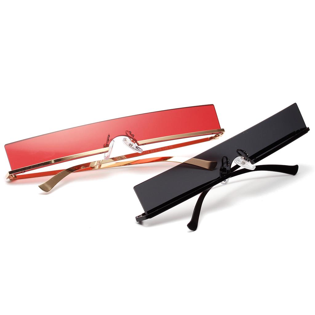 Мужские узкие солнцезащитные очки, женские прямоугольные солнцезащитные очки в полурамке для мужчин, ретро UV400, металлические