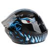 Full Face Motorcycle Helmet Street Bike Helmet for Men Women Unisex Good Breathability with Safety Buckle Blue L