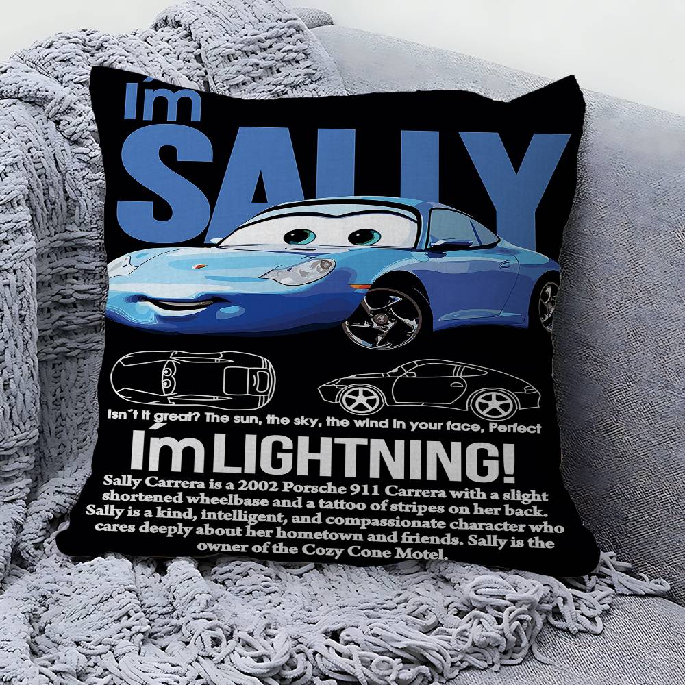 Мультяшный L-молния Аниме M-МакКуин Офисная Подушка Наволочка Автомобильная Наволочка 45X45СМ Наволочка для Подушки на Пояс Диванная Наволочка