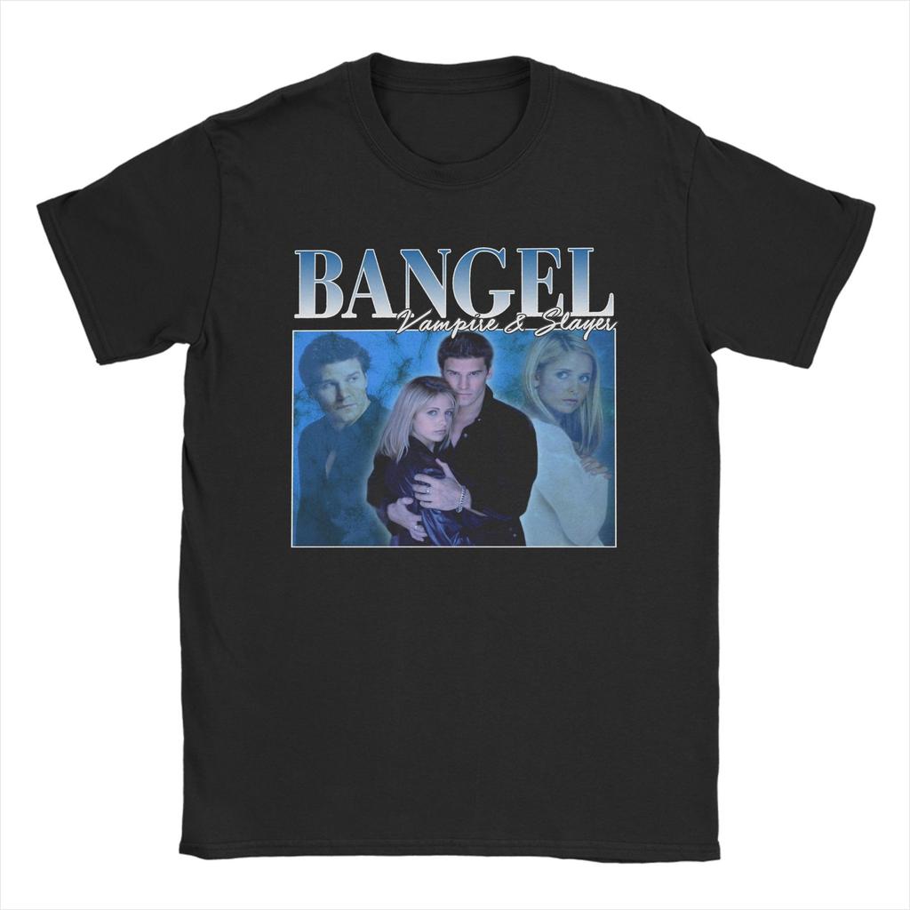 Buffy the Vampire Slayer Collage  T Shirts Men Women's Cotton Novelty T-Shirt Round Neck  Tees Short Sleeve Clothing Plus Size