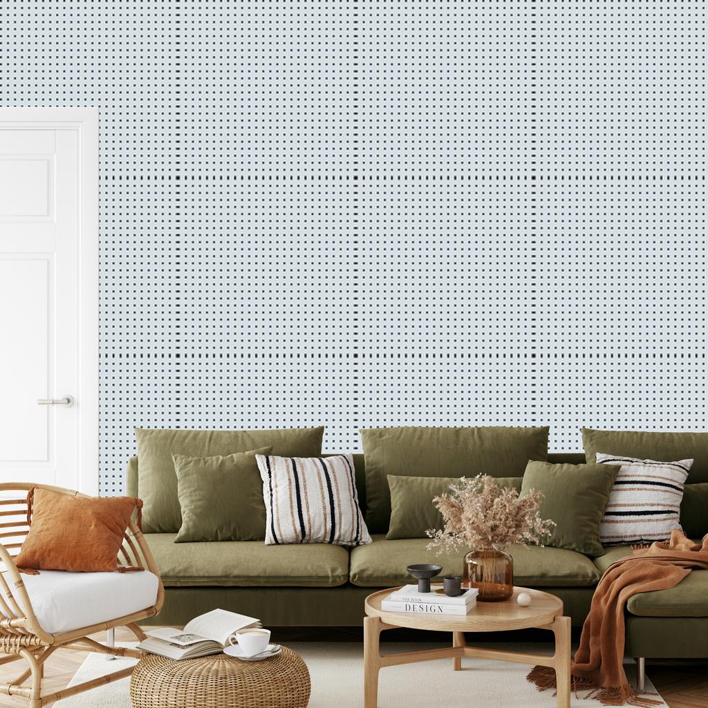 Light gray dots wallpaper for living room and bedroom 50x1000
