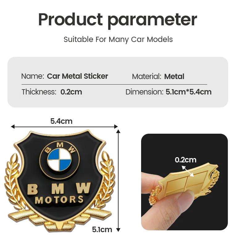 For BMW 1 W E82 car 3D Shield Emblem Metal Badge Car Body Side Fender Rear Trunk Sticker Auto Exterior Accessories For BMW G42 G16 G15 G26 X6 X5