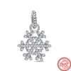 925 Silver Heart Christmas Hat Socks House Tree Apple Ice Crystal Snow Winter Beads Fit Original  Charms Bracelet Jewelry
