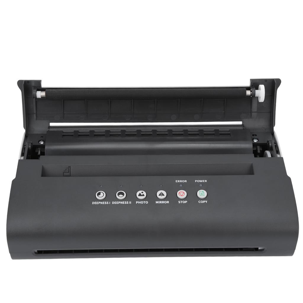 Термальный копировальный аппарат для переноса татуировок, высокоскоростной прозрачный узор, беспроводная тату-машинка, ручка, черная, 100‑240 В