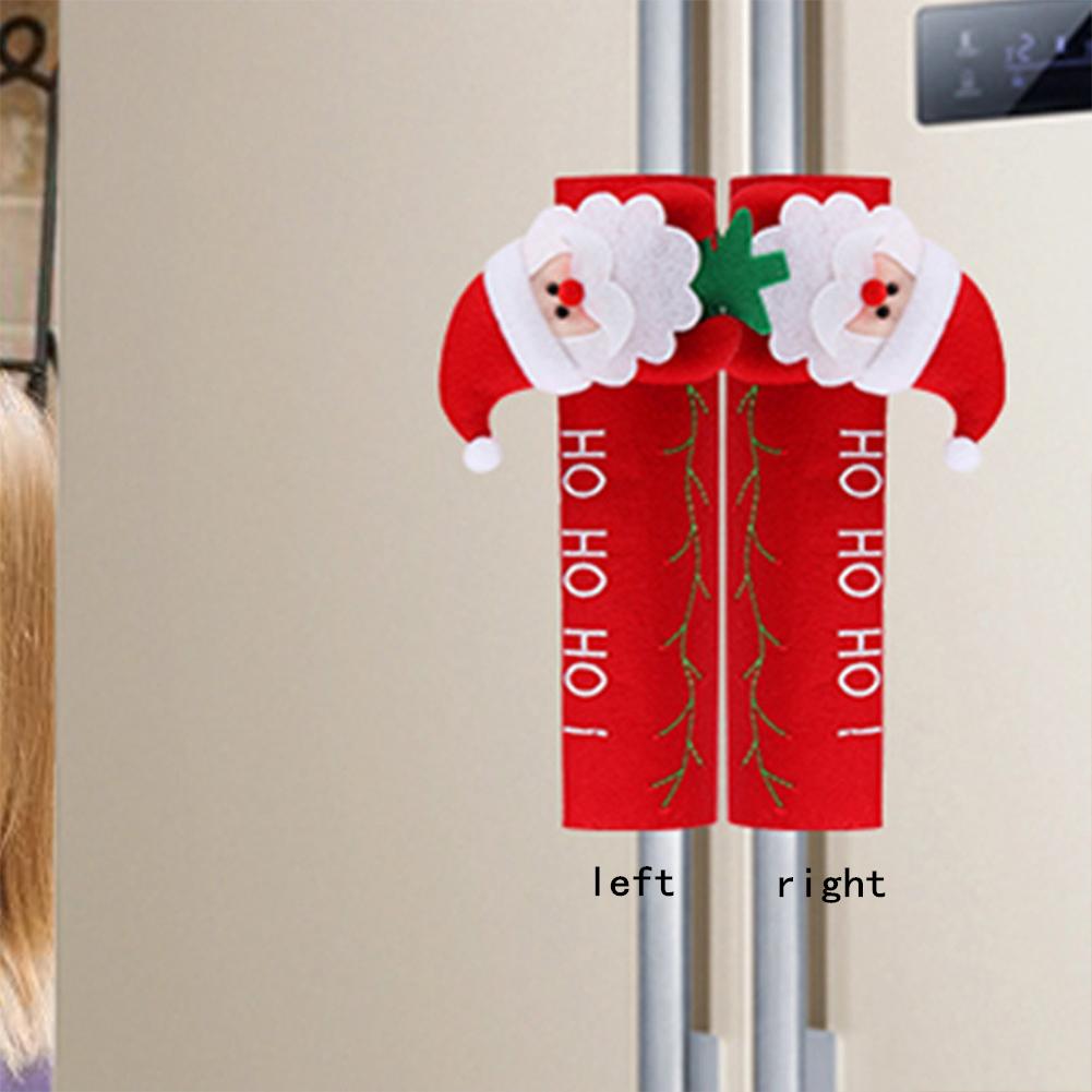 Fridge Handle Covers Microwave Oven Dishwasher Door Handle Cover Xmas Christmas Party Decoration