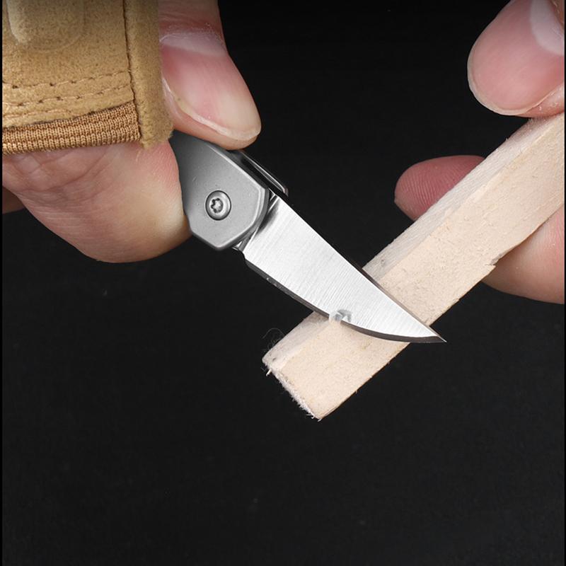 Mini Knife Stainless Steel High Hardness Sharp Pocket Knife Portable Folding Knife Key Chain Pendant Unpacking Knife Fruit Knife