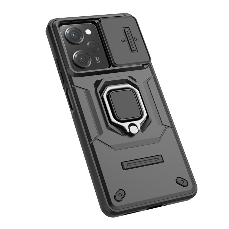 For Xiaomi Poco X5 Pro 5G Case Magnetic Ring Holder Stand Phone Case For PocoX5 Pro X 5 X5Pro Slide Camera Lens Armor Back Cover