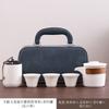 Portable suet jade travel tea set, hand-held pot set, high-end business opening annual meeting gift print