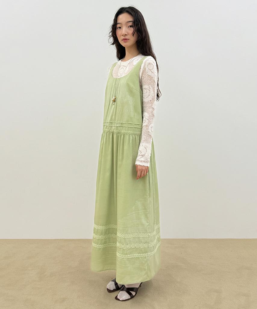 Sinun Sn Texture Lace Dress (Green)