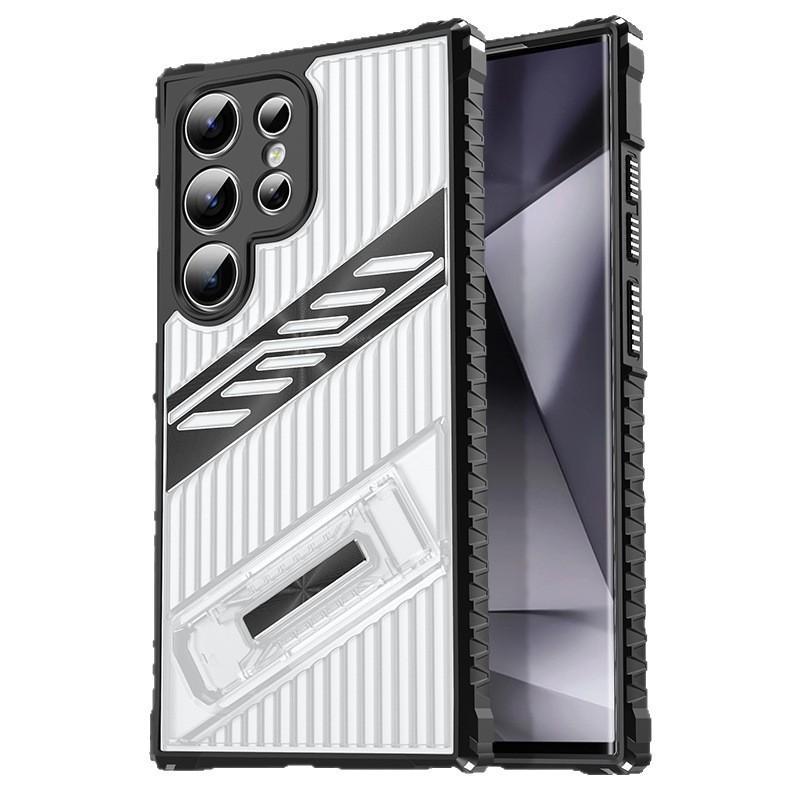 Чехол для мобильного телефона Samsung S25 Ultra Stealth Bracket, подходит для S24PLUS, противоударный чехол с защитой четырех углов, S23 Battle Shadow