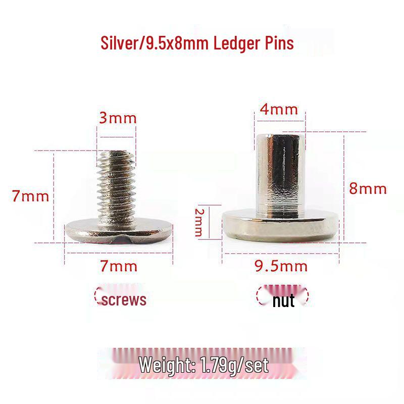 Сумка-винт из нержавеющей стали «папа-мама» с пряжкой из чистой меди и заклепками с плоской головкой, аксессуары для фиксации