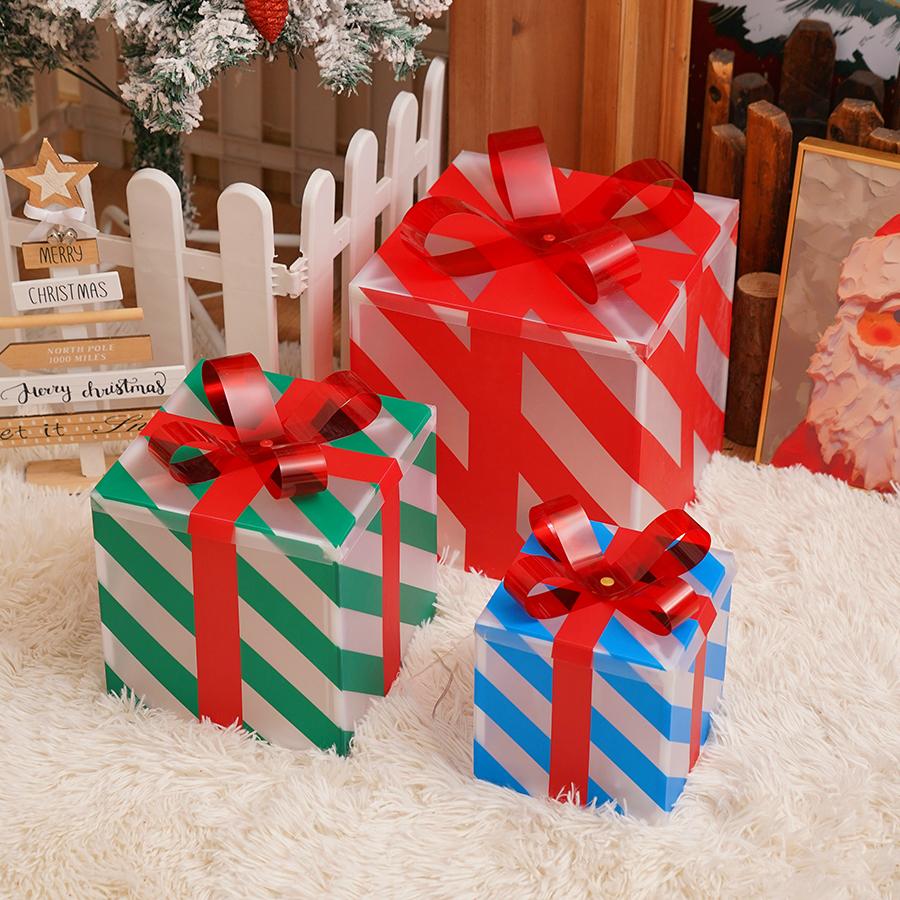 Christmas Luminous Gift Box Cross border Foldable Festival Party Decorations Props Atmosphere Lights Gifts Decorative Lights