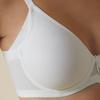 Soft Women's Bra with Embroidery and Tulle with Smooth Cups, White Soft Women's Bra with Embroidery and Tulle with Smooth Cups, White
