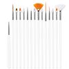 Nail Art 15 Pack Tool Set Phototherapy Pen Crystal Pen Painting Pen Silicone Pen Dot Drill Pen Brush