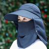 Women Breathable Detachable UV Protection Beach Cap Shade Hat Sunshade Sun Hat Fisherman Cap