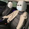 Хэллоуин Смешное лицо Чехлы на подголовники автомобиля Три отверстия Эластичный протектор сиденья Украшение Предупреждение о защите от кражи для сидений салона автомобиля