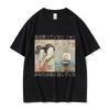 Japanese Woman Shouting At A Cat Funny Graphic T Shirt Men Women Retro Aesthetic Fashion Oversized Cotton T-shirt Streetwear