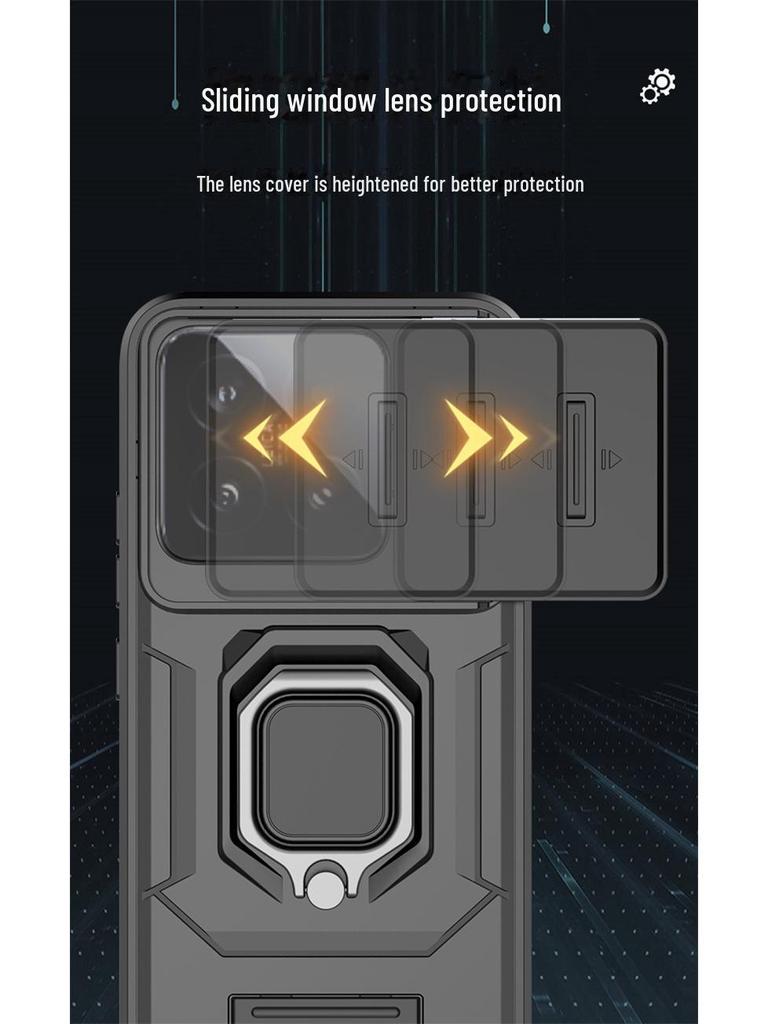 Противоударный чехол для защиты объектива серии Xiaomi 14 с выдвижным окошком
