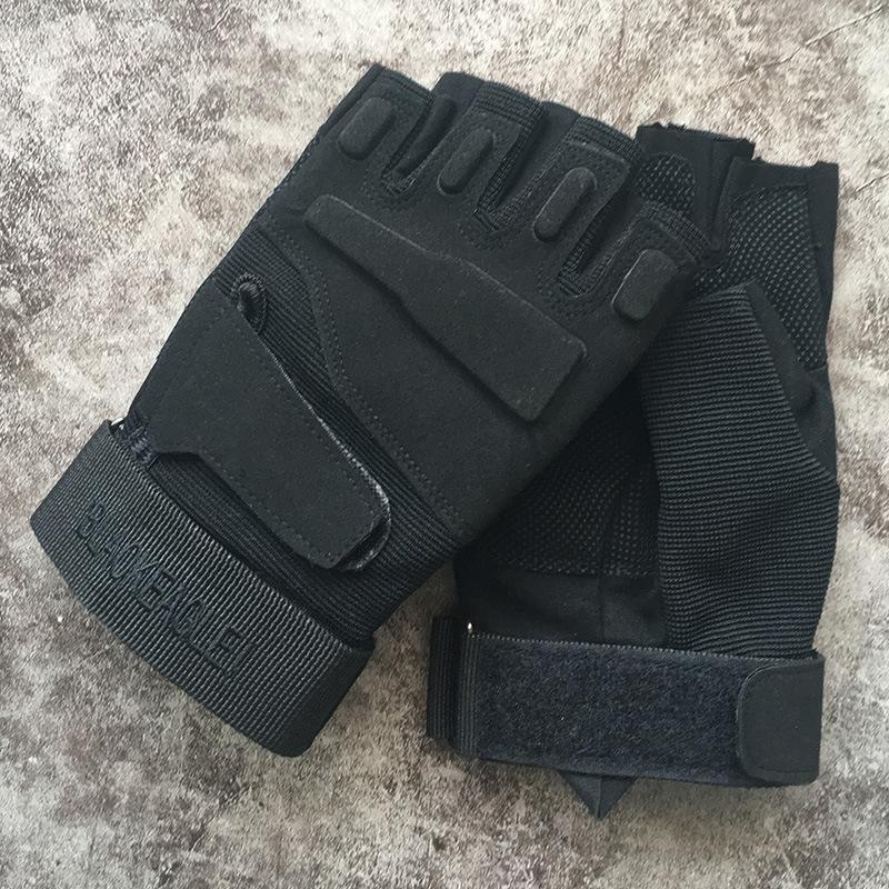 Мужские боксерские перчатки спецназа для тренировок, физической подготовки, езды на велосипеде на открытом воздухе, спортивные, тактические, противоскользящие, без пальцев