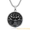 Мужские ретро-панк-готические украшения из нержавеющей стали «Древо жизни» с черепом Темный властный рок и;Ожерелье с подвеской Roll Party Biker