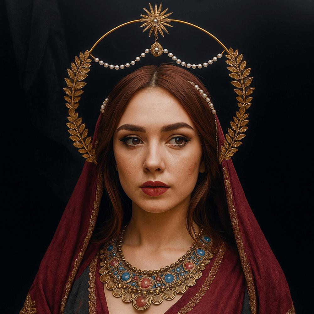 Gold Baroque Crown Star Tiara Headdress Fashion Glory Headband  Character Dress Up
