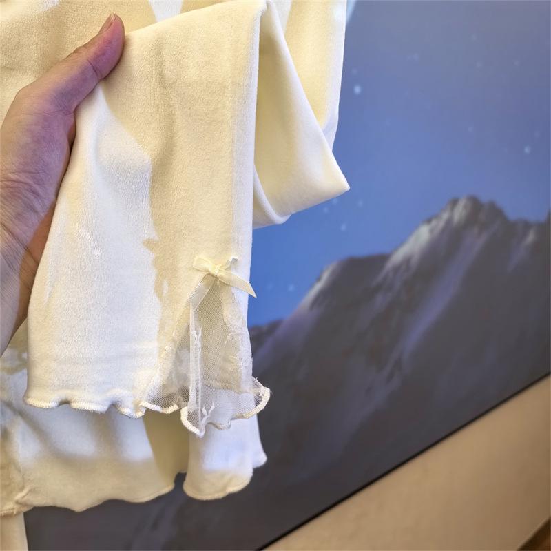 Женская модная осенне-зимняя пижама с нагрудными вкладышами - Уютная, элегантная и стильная флисовая домашняя одежда