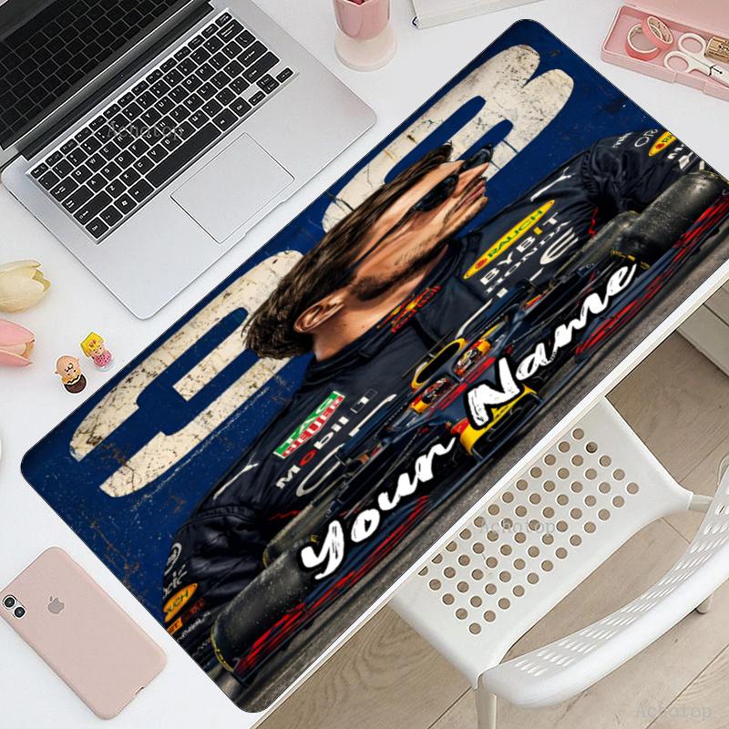 Custom Name Max Verstappen Theme Mouse Pad, Non Slip Rubber Base, Multifunctional Office & Home Decor, Perfect for Workspace Personalization.