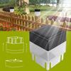 Solar Post Light Modern Fence Deck Lamp Auto On/Off Square Column Fixture Mailbox Lantern for Outside Garden Patio