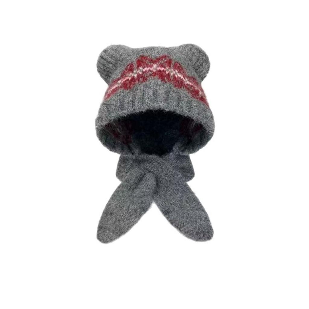 Knitted Hats, Women's Hats, Warm Hats, Windproof Hats, Ear-protecting Hats, Woolen Hats, Cold-proof Hats, and Woolen Hats
