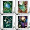 Forest Psychedelic Scene Moon Decorative Tapestry Home Wall Decor Living Room Office Tapestry