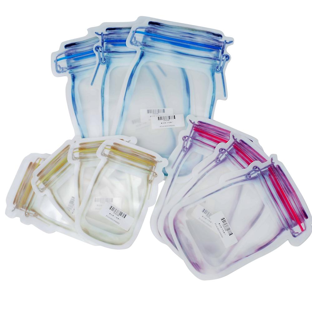30 шт. пакеты Mason Jar Zipper Bags для закусок и сэндвичей Ziplock Bags многоразовые герметичные AVE